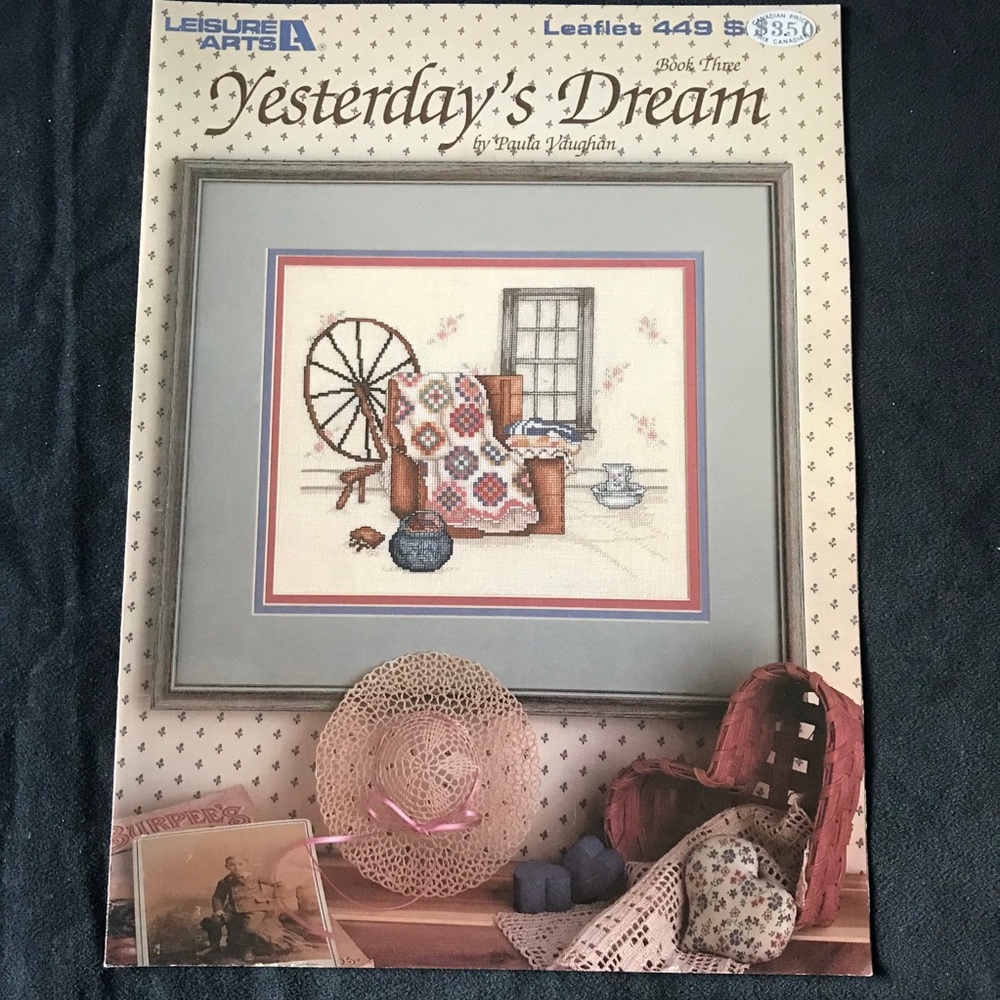 Vtg Yesterday's Dream Victorian Cross Stitch Pattern Paula Vaughan Leisure Arts